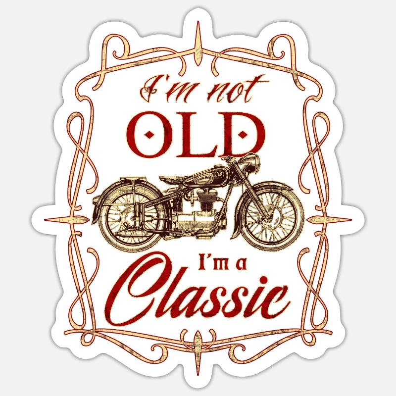 Oldtimer Motorrad Sticker Größe S (10 x 10 cm)