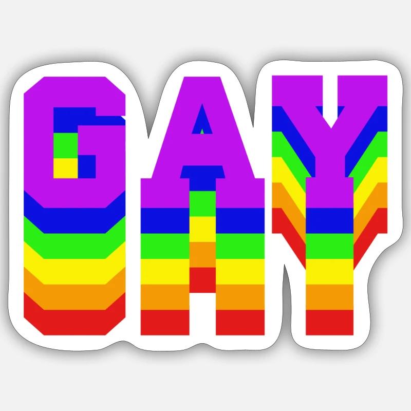 gay rainbow Sticker size S (10 x 10 cm)