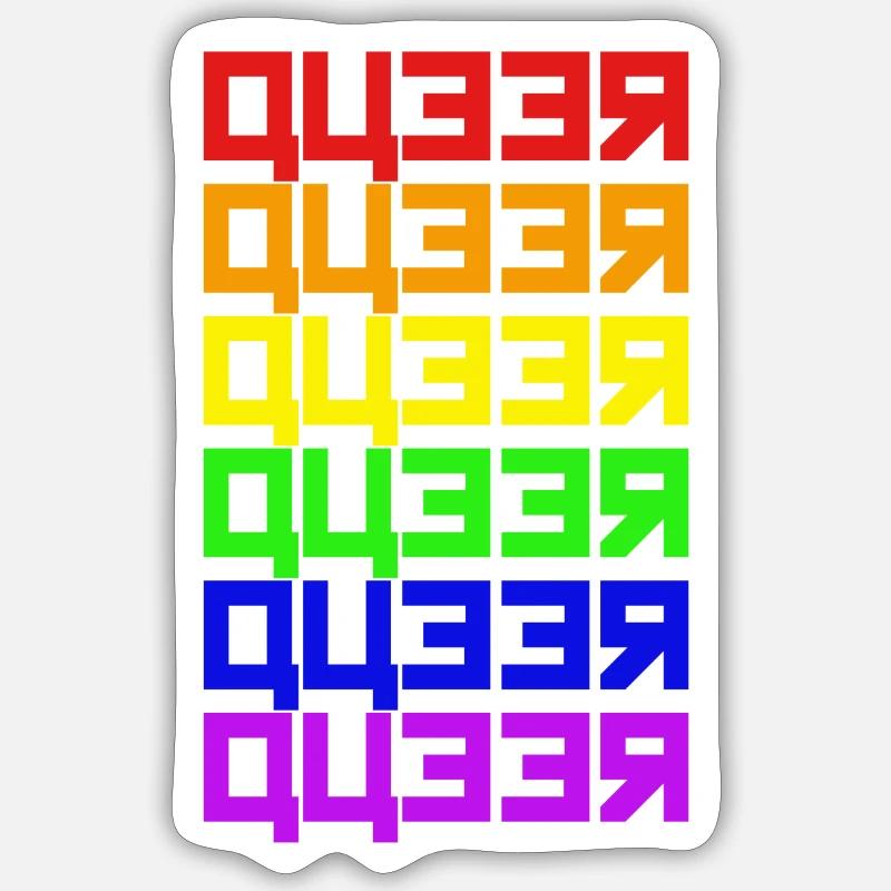queer - Sticker Größe S (10 x 10 cm) - Mattweiß
