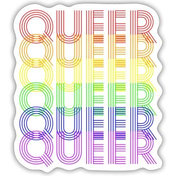 queer rainbowdesign - Sticker size S (10 x 10 cm) - white matte - Front