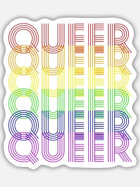 queer rainbowdesign - Sticker Größe S (10 x 10 cm) - Mattweiß