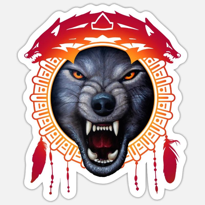 Wolf Sticker Größe S (10 x 10 cm)
