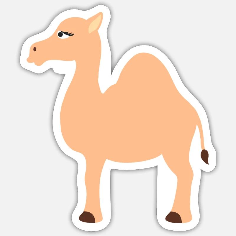 Kamel - Sticker Größe S (10 x 10 cm) - Mattweiß