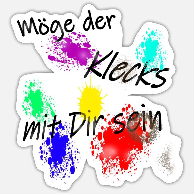 Möge der Klecks mit Dir sein für hell Sticker Größe S (10 x 10 cm)