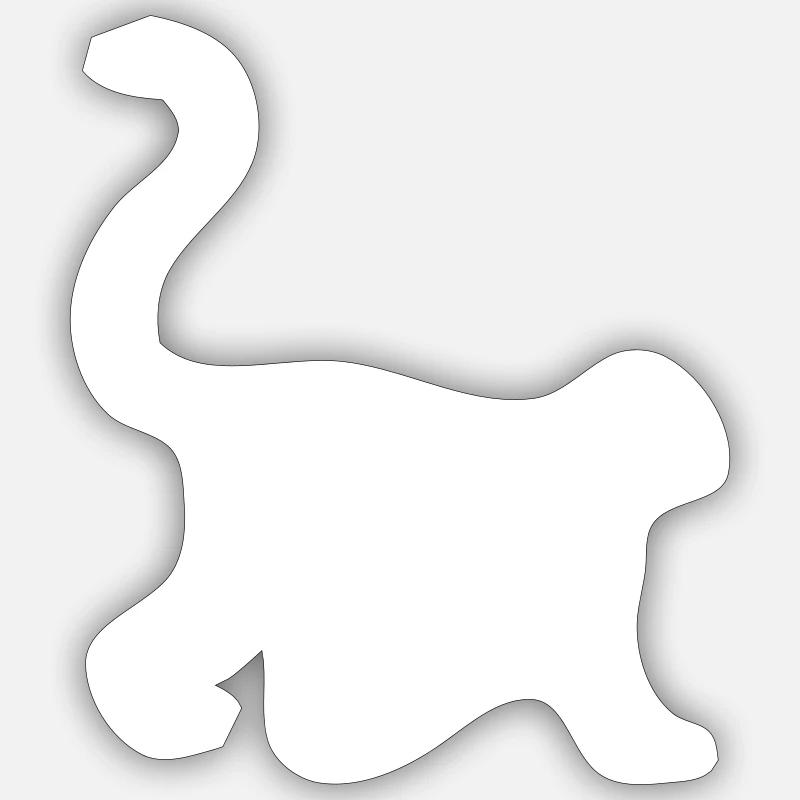 Affe - Sticker Größe S (10 x 10 cm) - Mattweiß