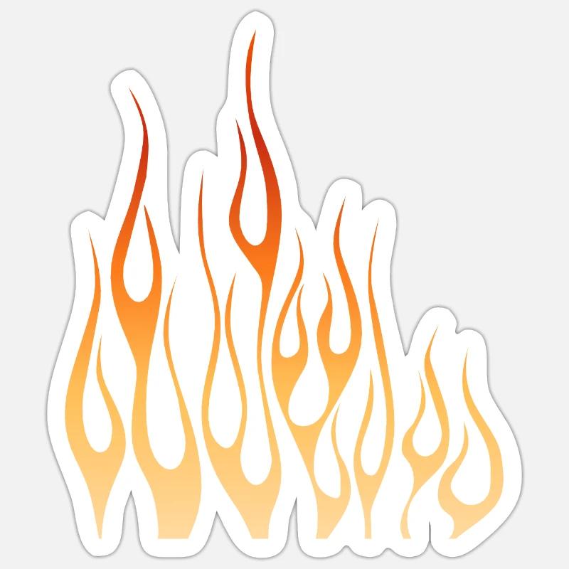 flame flame fire Sticker size S (10 x 10 cm)