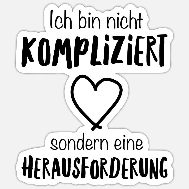 Ich bin nicht kompliziert! - Sticker Größe S (10 x 10 cm) - Mattweiß