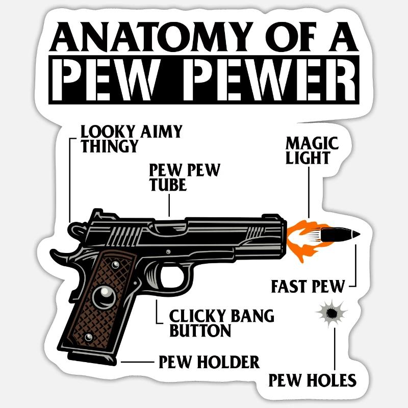 Graphique d’armes à feu Sticker taille S (10 x 10 cm)