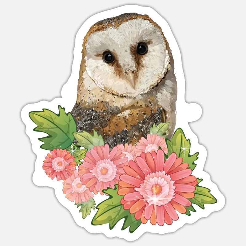 Common owl Sticker size S (10 x 10 cm)