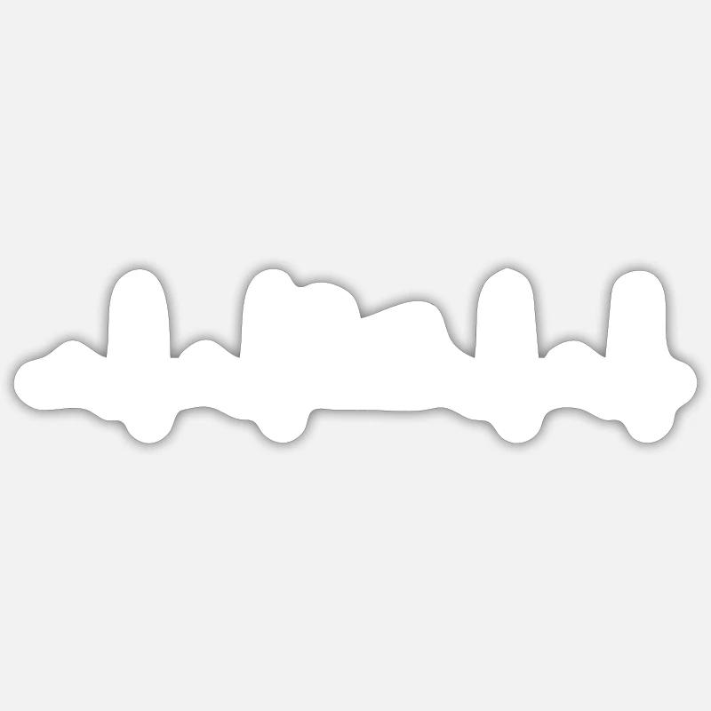 Huhn Herzschlag Eier Hühnerstall Geschenkidee - Sticker Größe S (10 x 10 cm) - Mattweiß