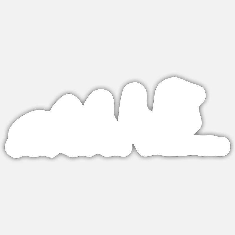 Évolution des sauveteurs de natation - Sticker taille S (10 x 10 cm) - blanc mat
