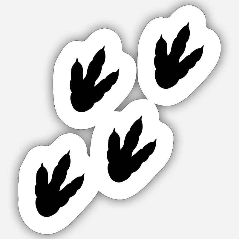 Dinosaur track - Sticker size S (10 x 10 cm) - white matte