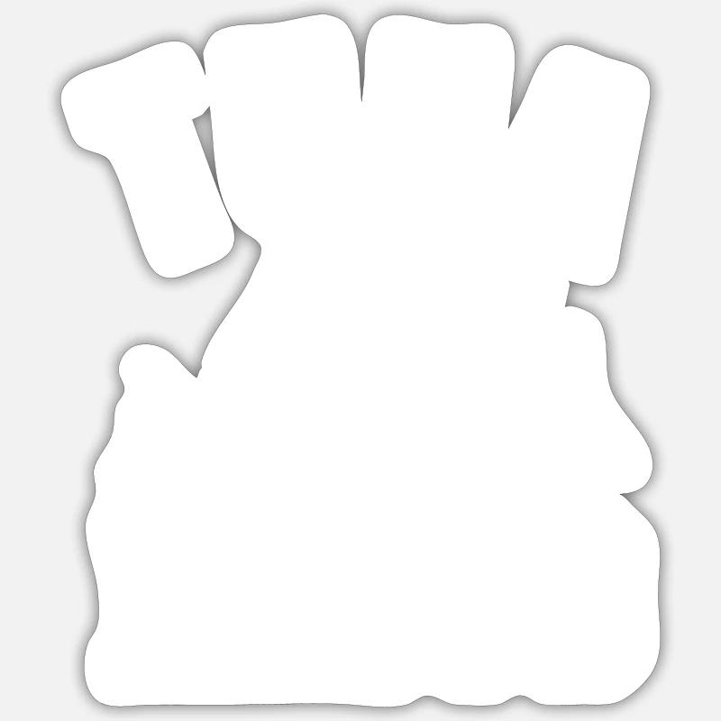 Thunfisch - Sticker Größe S (10 x 10 cm) - Mattweiß