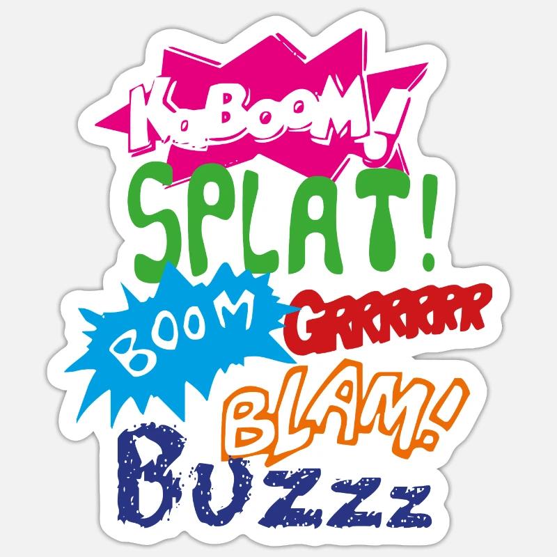 Kaboom - Sticker size S (10 x 10 cm) - white matte