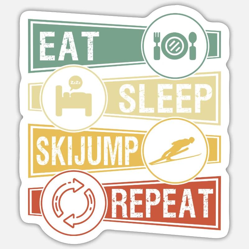 ski jumping Sticker size S (10 x 10 cm)
