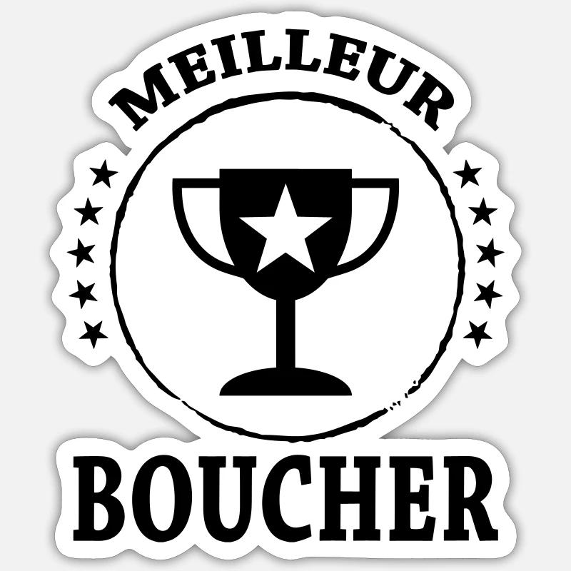 Meilleur Boucher Sticker taille S (10 x 10 cm)
