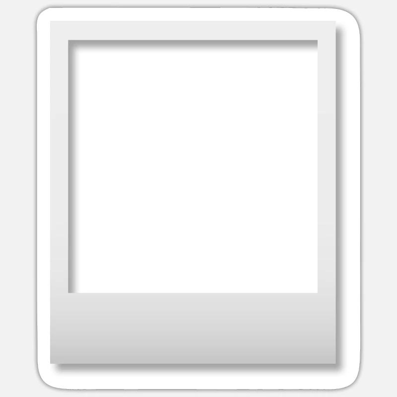 frame with shadow - Sticker size S (10 x 10 cm) - white matte