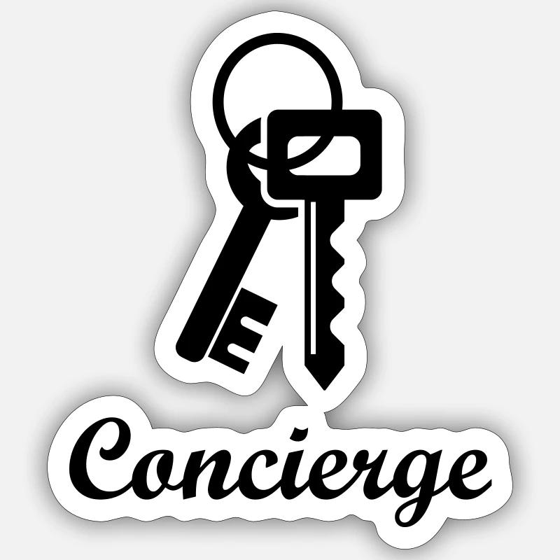 Concierge - Sticker size S (10 x 10 cm) - white matte