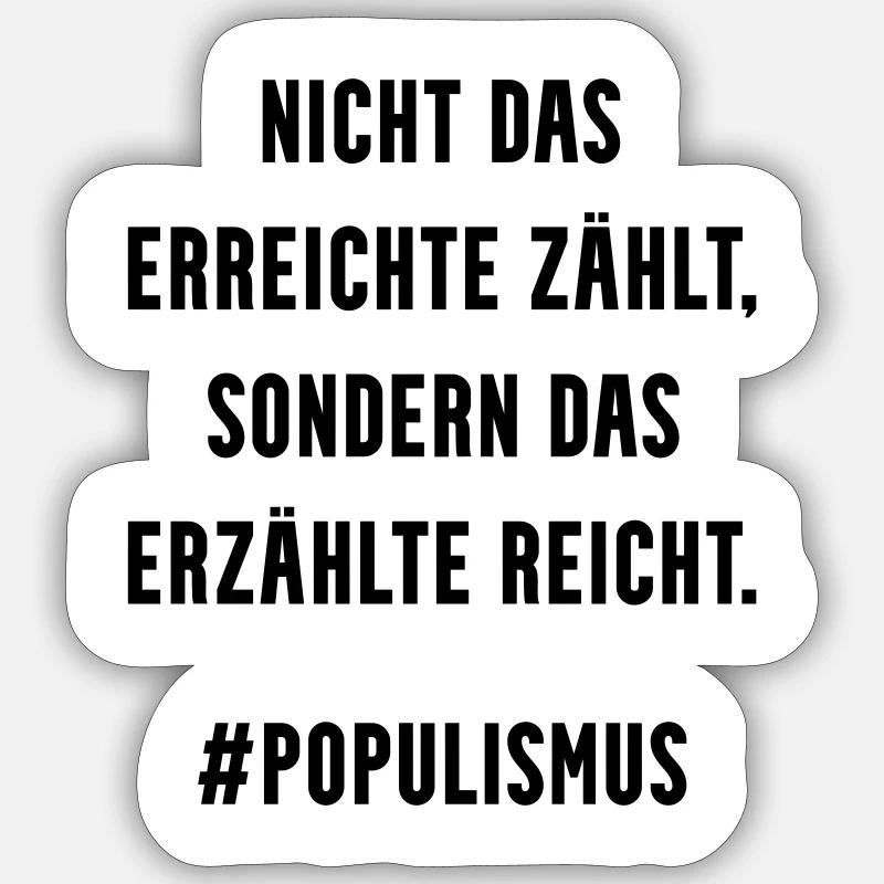POPULIST'S FINEST - Sticker Größe S (10 x 10 cm) - Mattweiß
