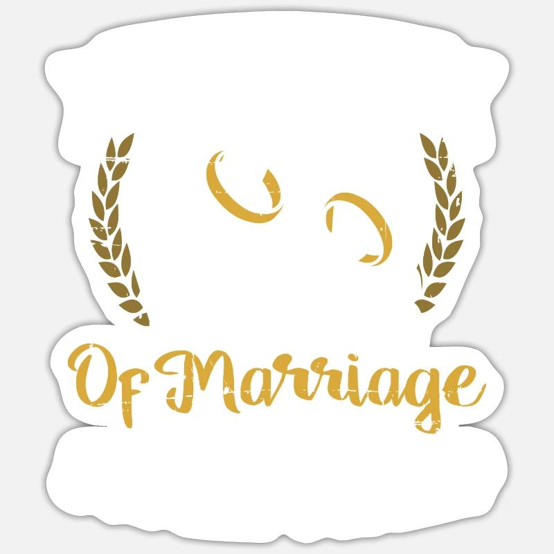 Silberhochzeit - Sticker Größe S (10 x 10 cm) - Mattweiß
