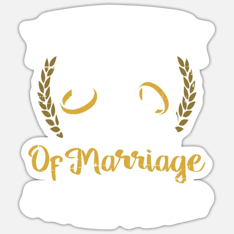 30e anniversaire de mariage - Sticker taille S (10 x 10 cm) - blanc mat