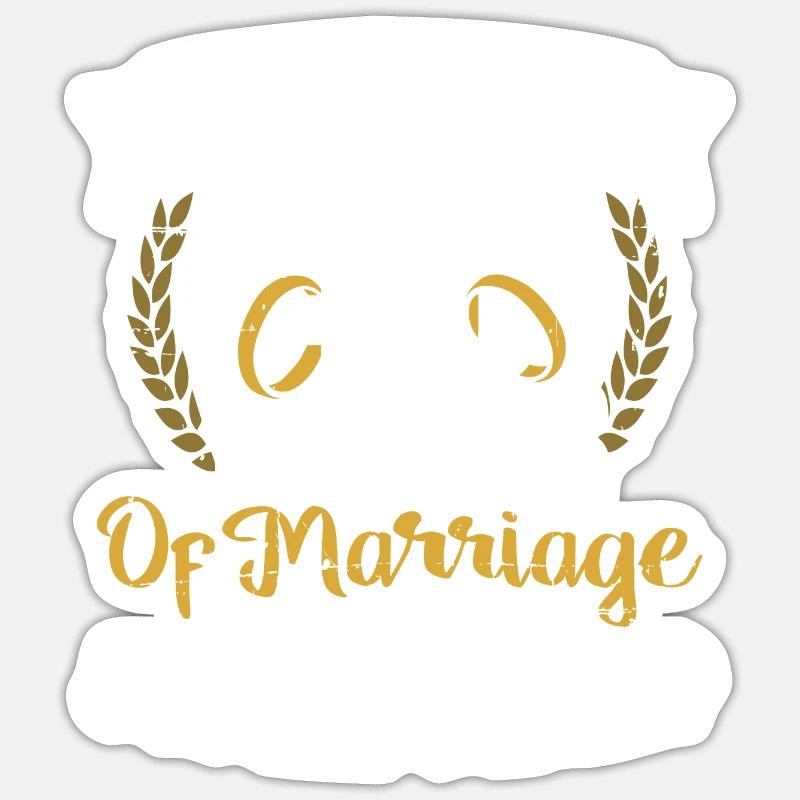 40th wedding anniversary - Sticker size S (10 x 10 cm) - white matte