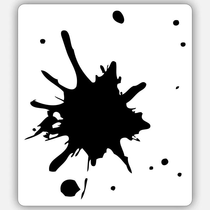 splash smack spot - Sticker taille S (10 x 10 cm) - blanc mat