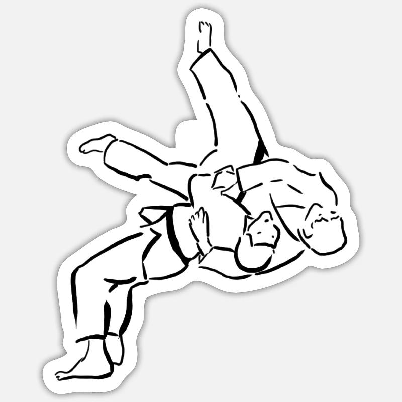 judo - Sticker size S (10 x 10 cm) - white matte