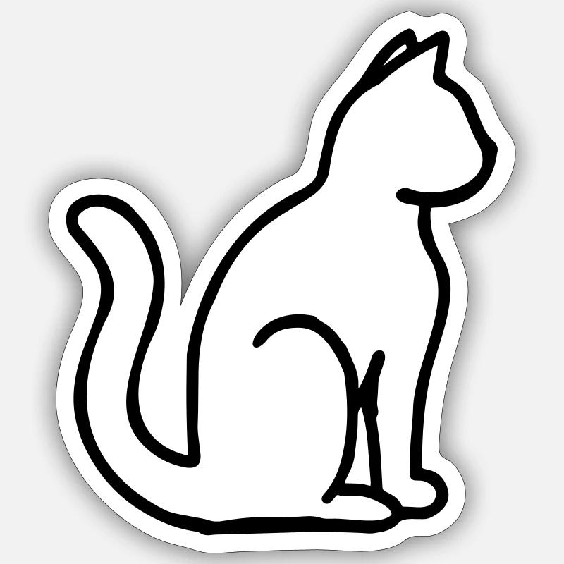 Kitten house cat cat kitten - Sticker size S (10 x 10 cm) - white matte