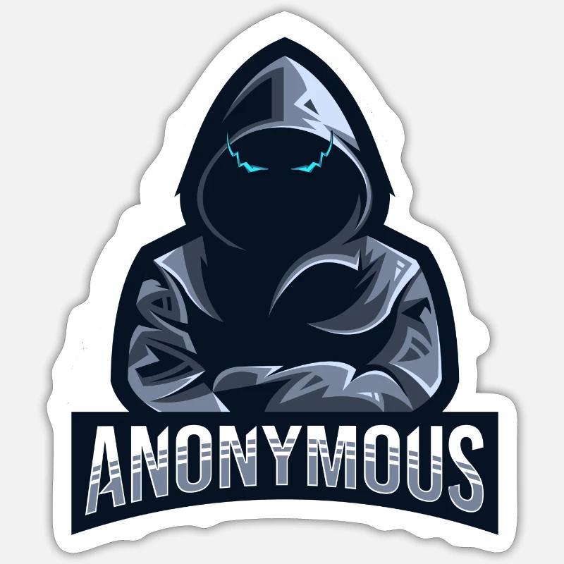 Anonymous - Sticker Größe S (10 x 10 cm) - Mattweiß