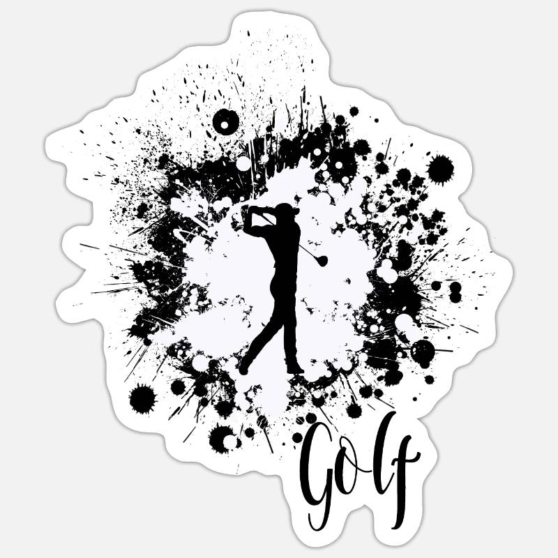 Golfer | Golfer | Golf | Funny golf - Sticker size S (10 x 10 cm) - white matte