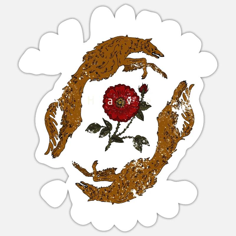 Conception de chien rose de haute qualité Sticker taille S (10 x 10 cm)