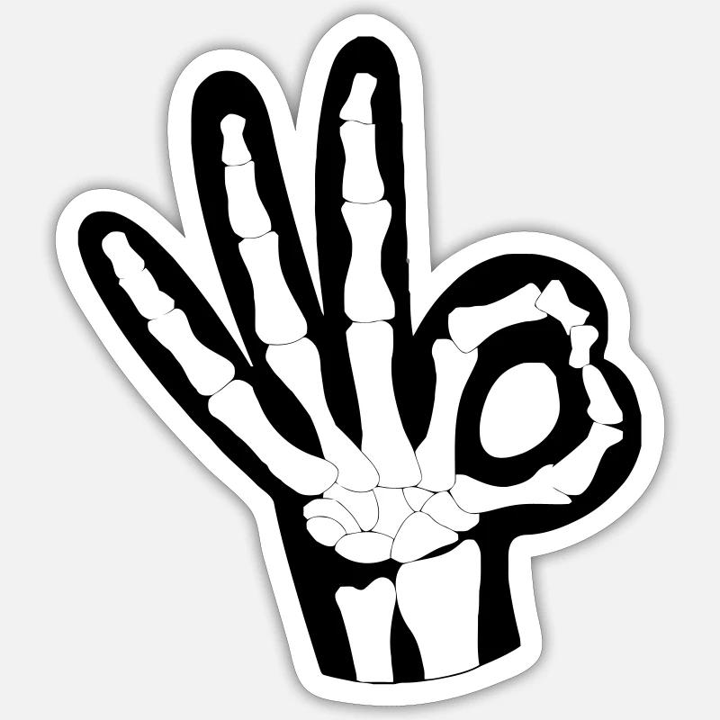 OK bones Sticker size S (10 x 10 cm)