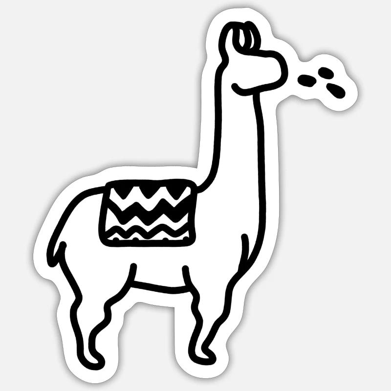 Lama Spucken Sticker Größe S (10 x 10 cm)