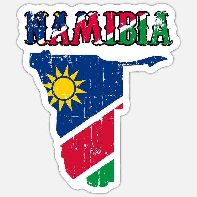 Namibia - Sticker Größe S (10 x 10 cm) - Mattweiß