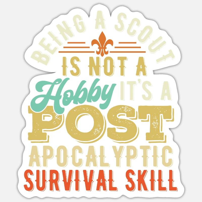 Scouts scouts scouts - Sticker taille S (10 x 10 cm) - blanc mat