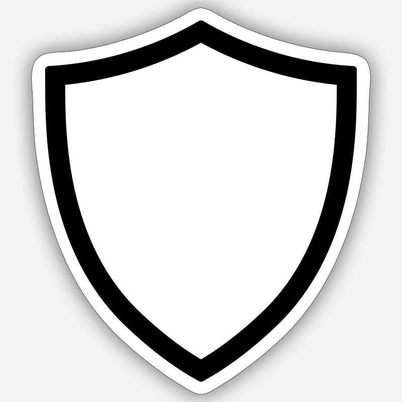 shield icon logo shape security Sticker size S (10 x 10 cm)