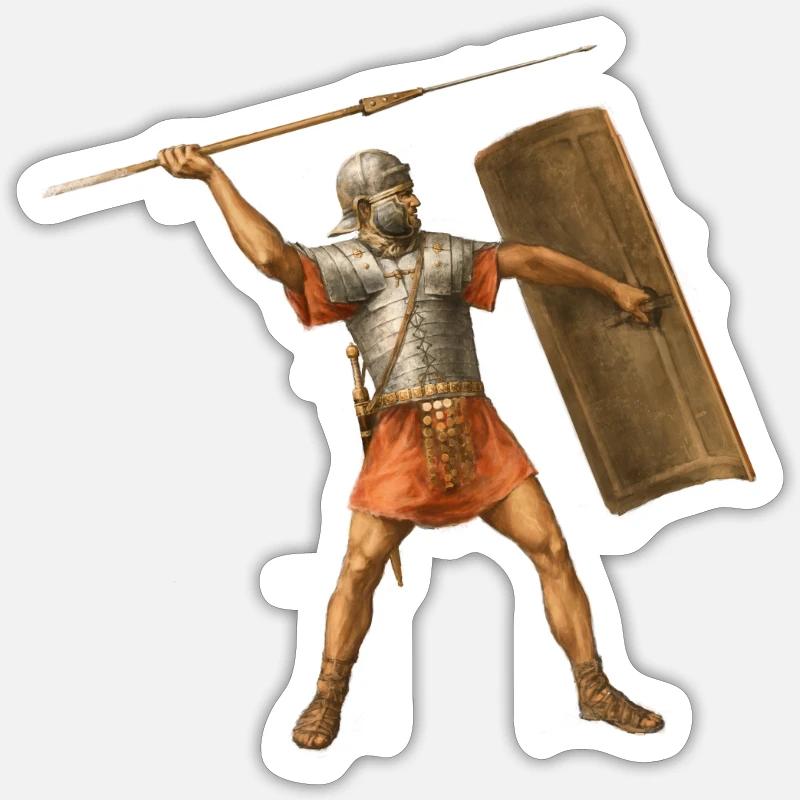 Roman legionnaire - Sticker size S (10 x 10 cm) - white matte
