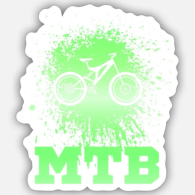 MTB - Sticker taille S (10 x 10 cm) - blanc mat