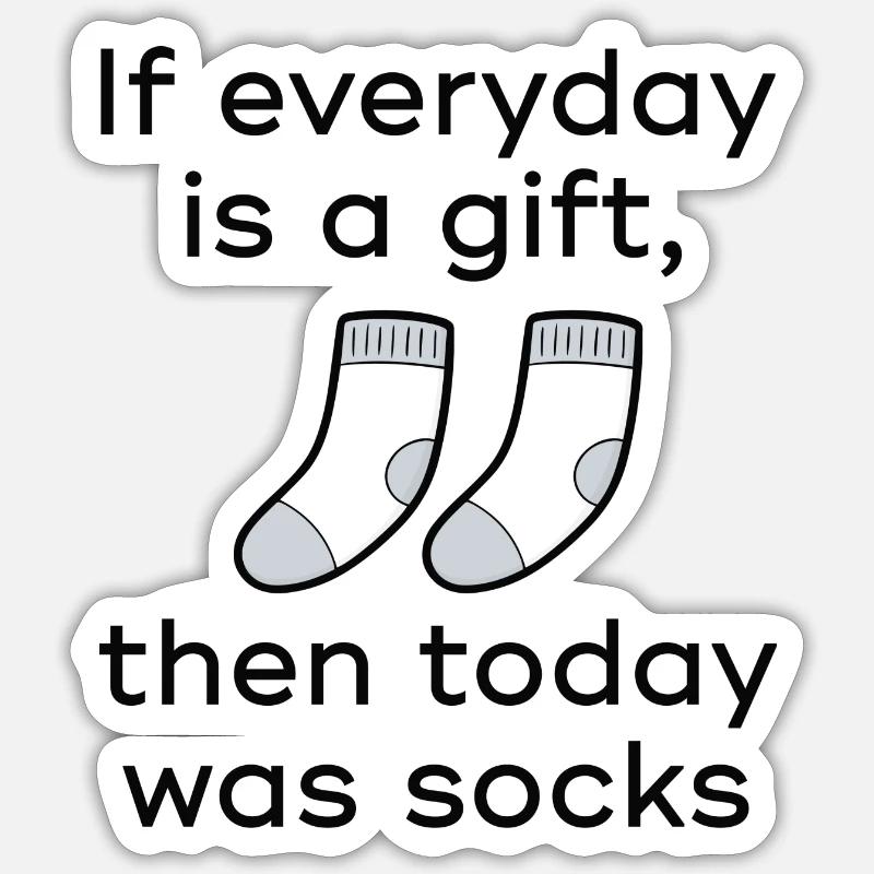 Today Was Socks Sticker size S (10 x 10 cm)