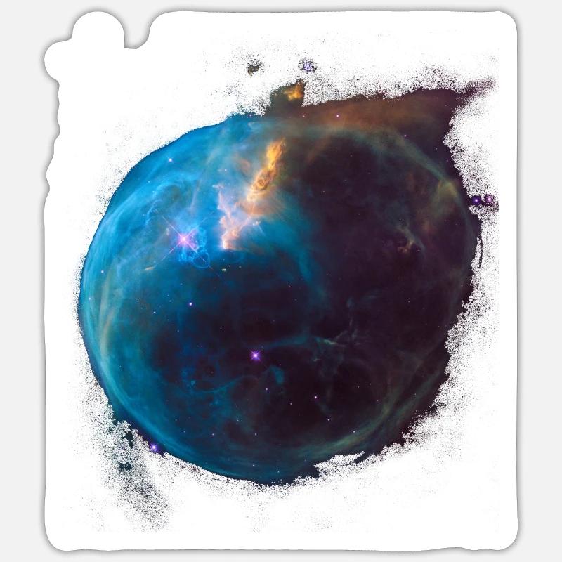 Bubble Nebula - Sticker taille S (10 x 10 cm) - blanc mat