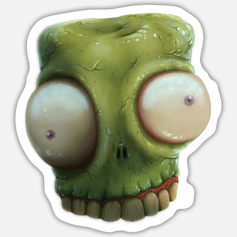 zombie - Sticker size S (10 x 10 cm) - white matte
