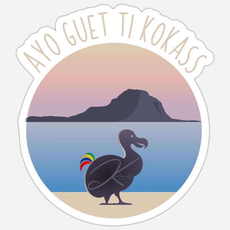 Ayo guet ti kokass - Sticker Größe S (10 x 10 cm) - Mattweiß