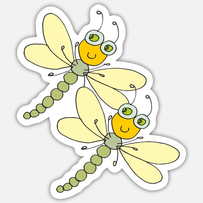 les sœurs libellules Sticker taille S (10 x 10 cm)