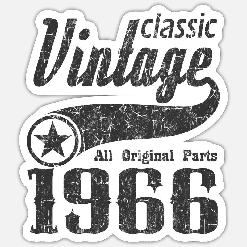 1966 - Sticker size S (10 x 10 cm) - white matte