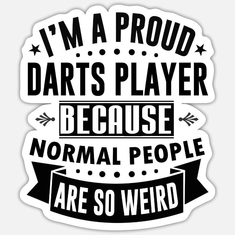 DARTS PLAYER Sticker size S (10 x 10 cm)