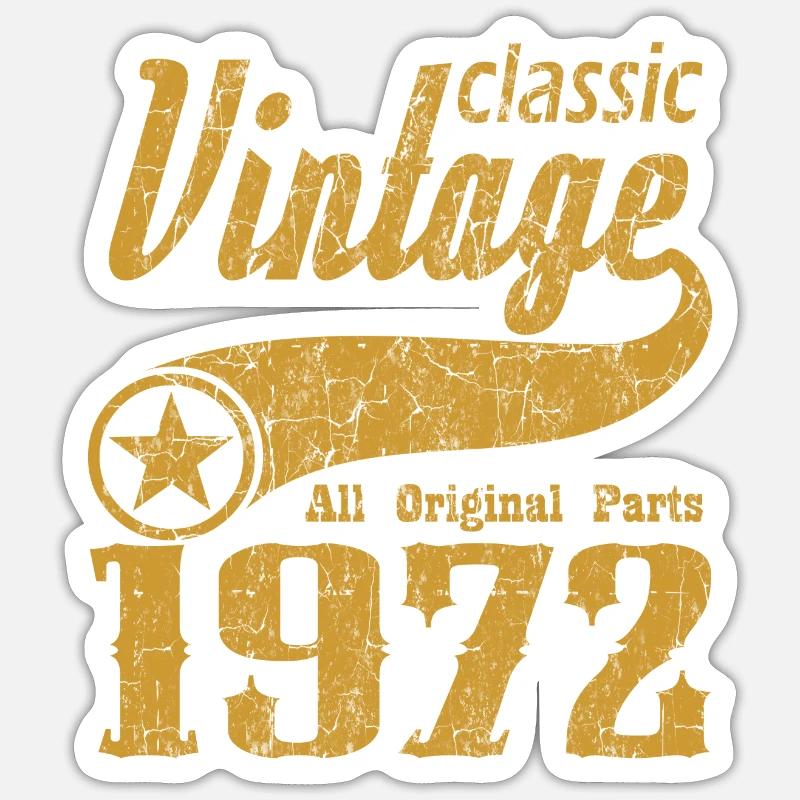 1972 - Sticker Größe S (10 x 10 cm) - Mattweiß