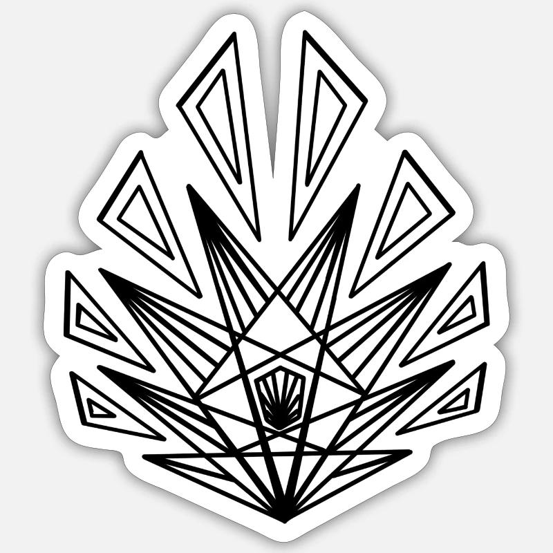 Feuille - Sticker taille S (10 x 10 cm) - blanc mat