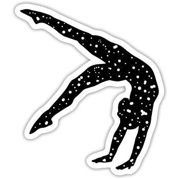 Gymnastics, Gymnast Galaxy - Sticker size S (10 x 10 cm) - white matte - Front