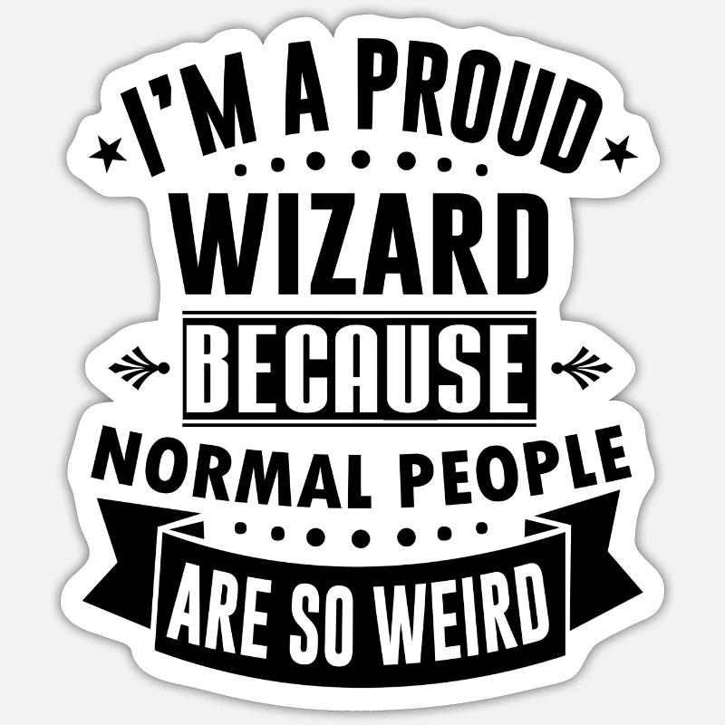 WIZARD - Sticker size S (10 x 10 cm) - white matte